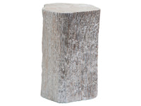 Trunk Segment Accent Table - Silver Leaf
