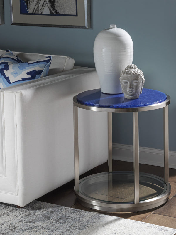 Ultramarine Round End Table