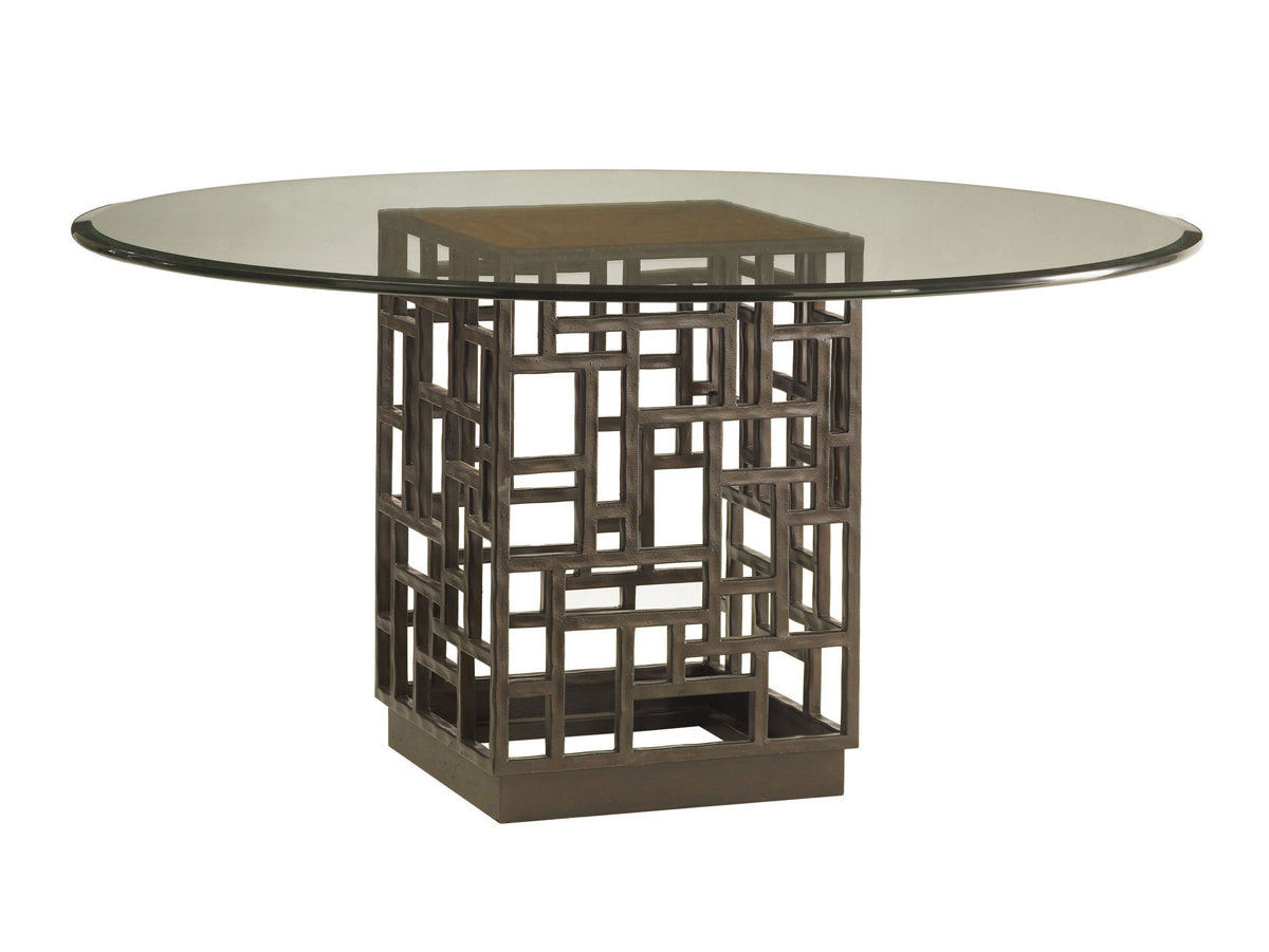 South Sea Dining Table With 54 Inch Glass Top