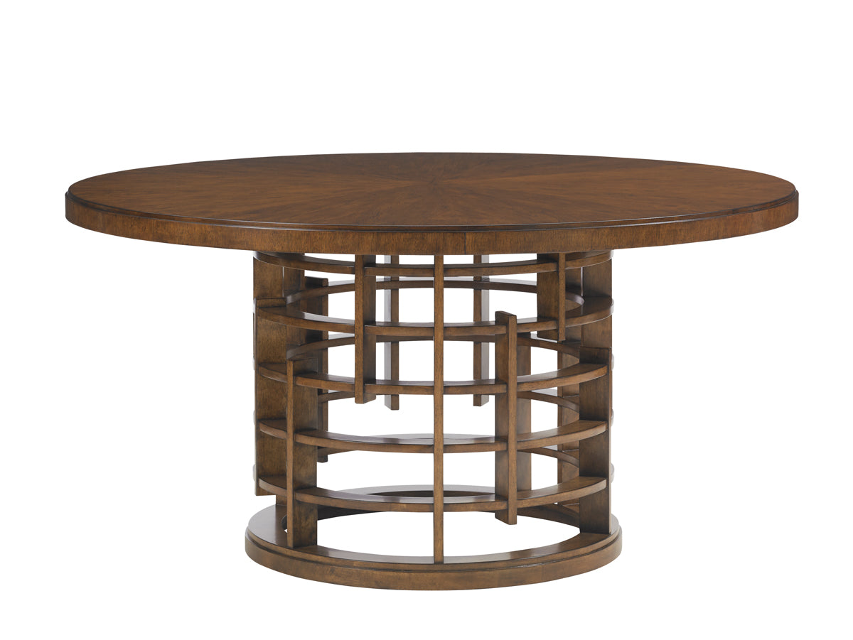 Meridien Round Dining Table With Wooden Top