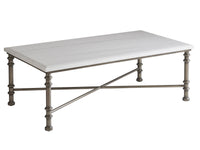 Flagler Rectangular Marble Top Cocktail Table