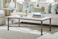 Flagler Rectangular Marble Top Cocktail Table