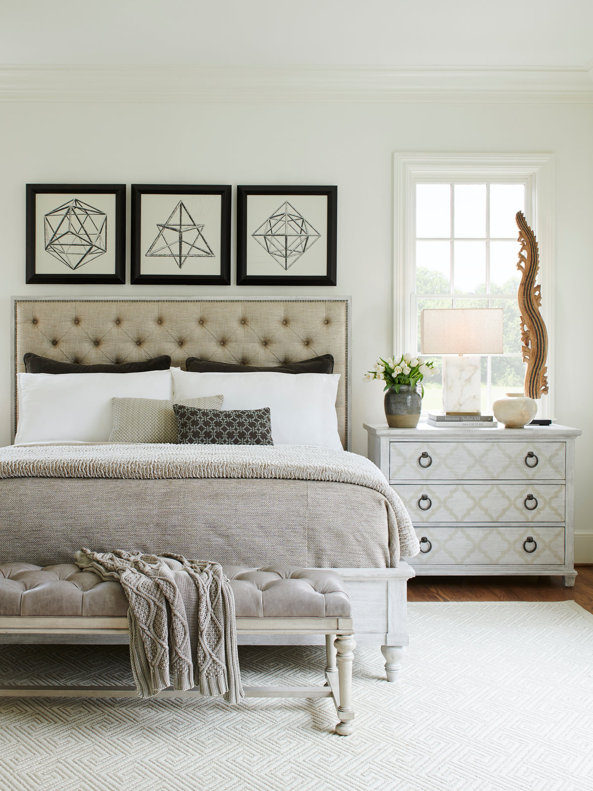Sag Harbor Tufted Upholstered Bed 6/6 King