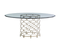 Bollinger Round Dining Table With 72 Inch Glass Top