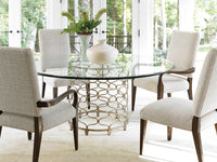 Bollinger Round Dining Table With 72 Inch Glass Top