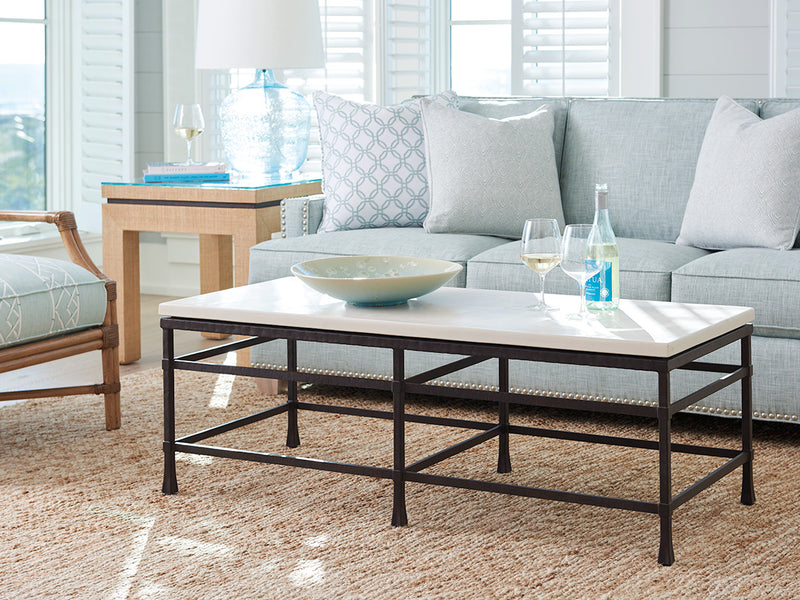 Breakwater Metal And Stone Cocktail Table