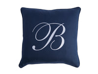 Monogram Signature Pillow- Navy
