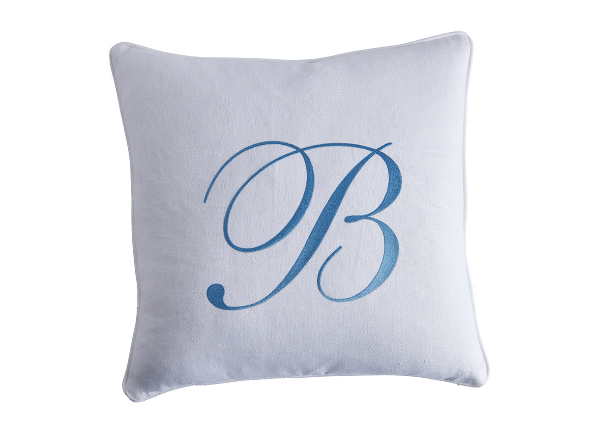 Monogram Signature Pillow - White