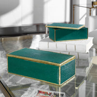 Uttermost Karis Emerald Green Boxes S/2