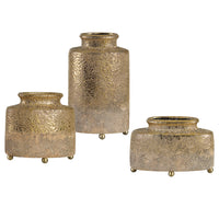 Uttermost Kallie Metallic Golden Vessels S/3