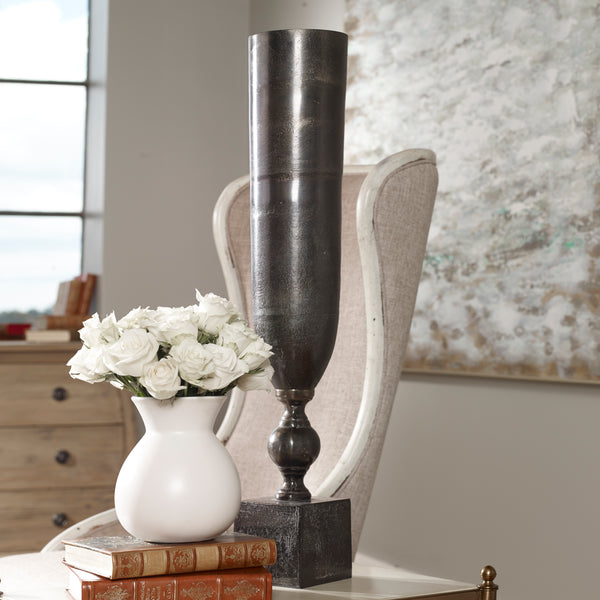 Uttermost Kaylie Black Nickel Vase