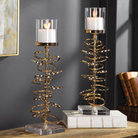 Uttermost Tala Rose Gold Candleholders Set/2