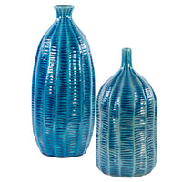 Uttermost Bixby Blue Vases, S/2