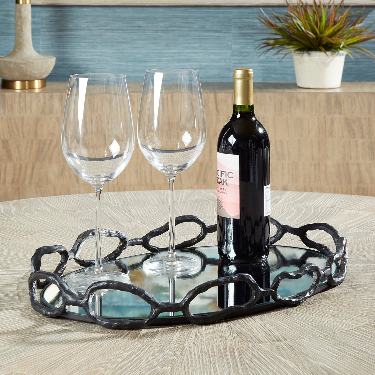 Uttermost Cable Black Chain Tray