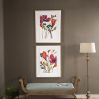 Uttermost Vivid Arrangement Floral Prints, S/2