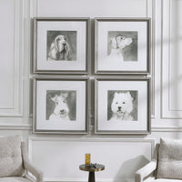 Uttermost Modern Dogs Framed Prints, S/4