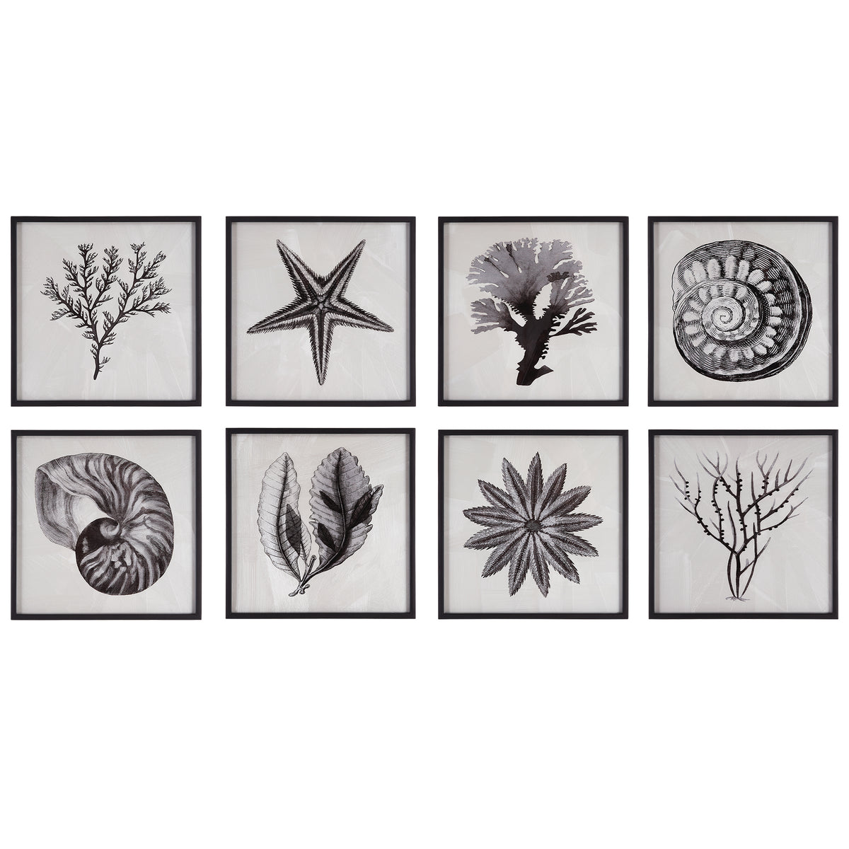 Uttermost Sea Living Framed Prints, S/8