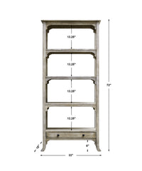 Uttermost Bridgely Aged White Etagere