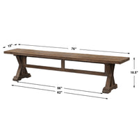 Uttermost  Stratford Salvaged Wood Bench