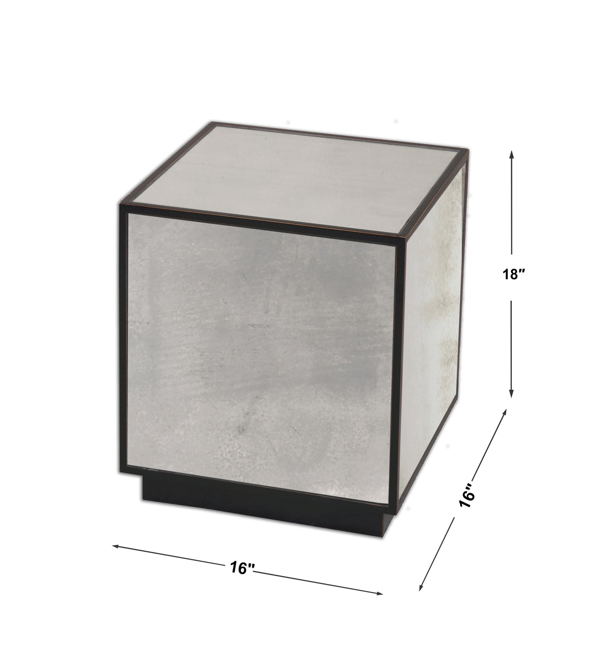 Uttermost Matty Mirrored Cube Table