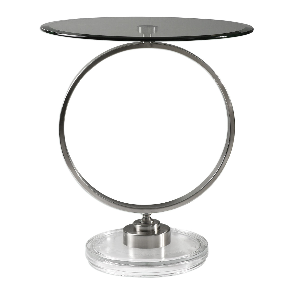 Uttermost Dixon Brushed Nickel Side Table
