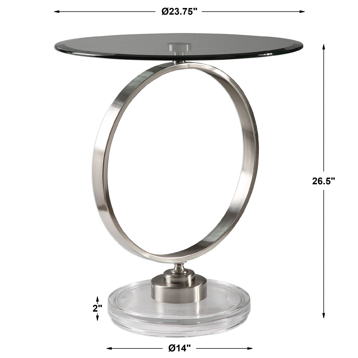 Uttermost Dixon Brushed Nickel Side Table