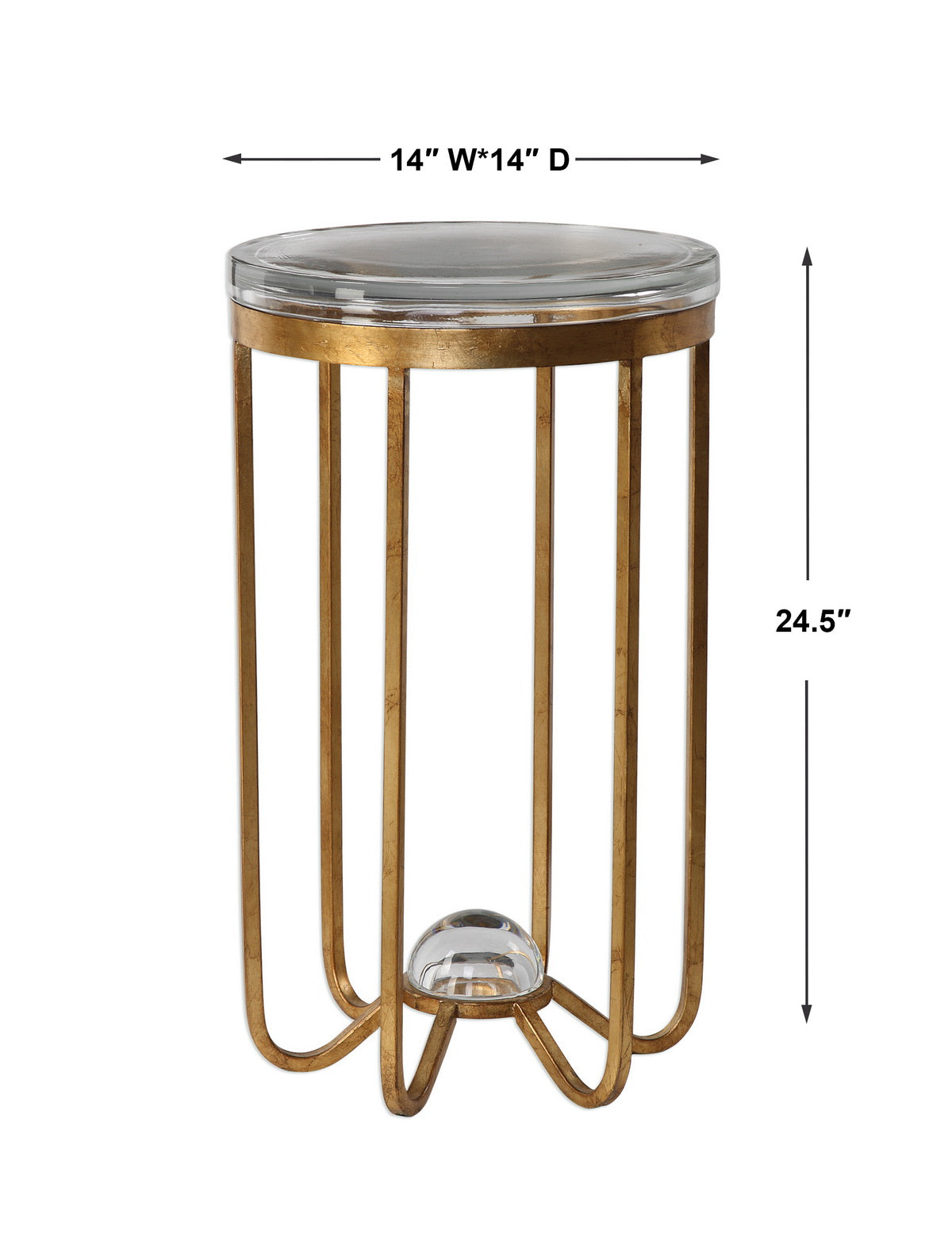 Uttermost Allura Gold Accent Table