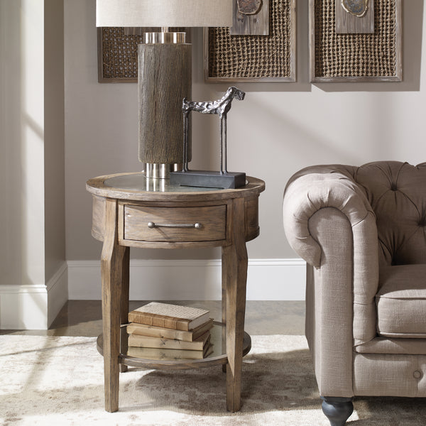 Uttermost Raelynn Wood Lamp Table