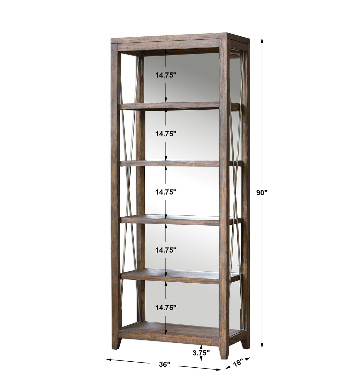 Uttermost Delancey Weathered Oak Etagere