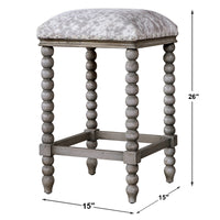 Uttermost Estes Faux Cow Hide Counter Stool