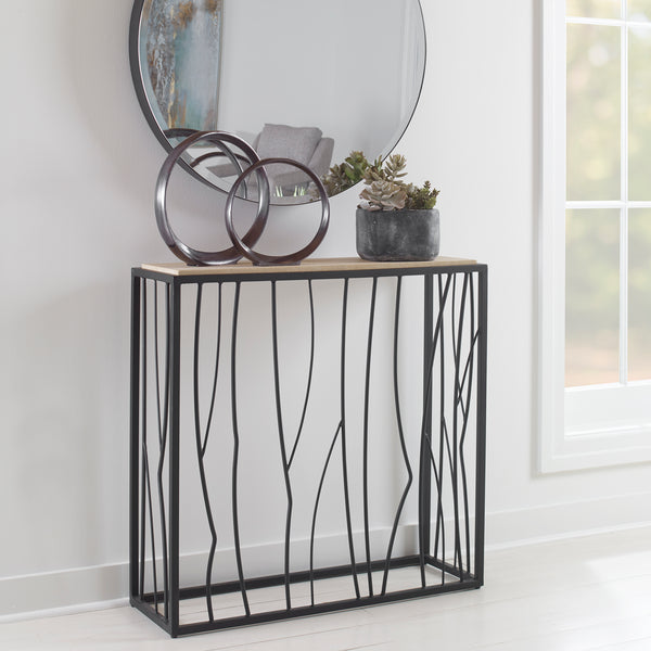 Uttermost Reed Travertine Console Table