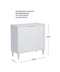 Uttermost Stockholm White 2 Door Cabinet