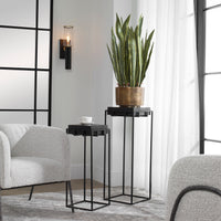 Uttermost Telone Black Small Pedestal