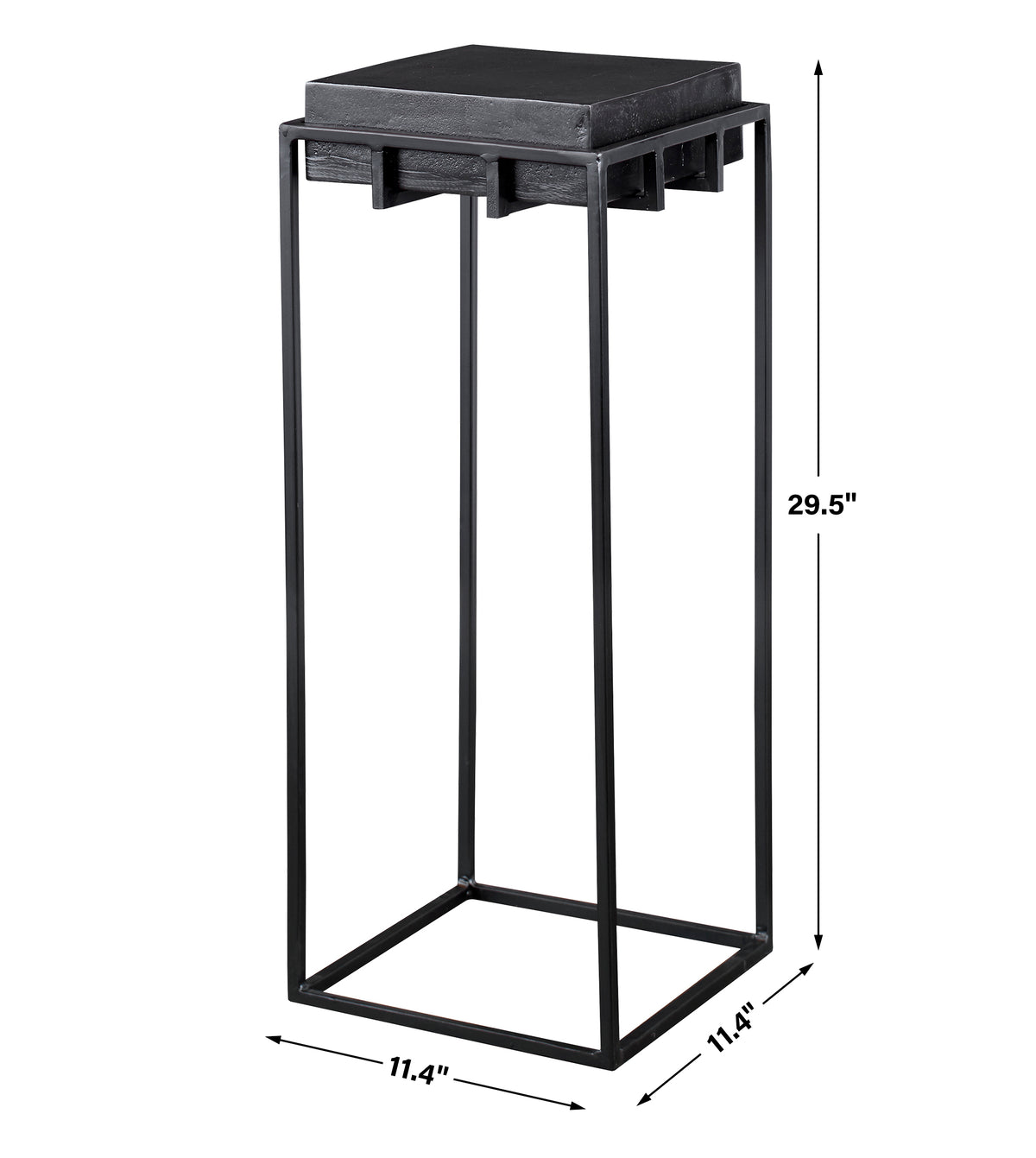 Uttermost Telone Black Small Pedestal