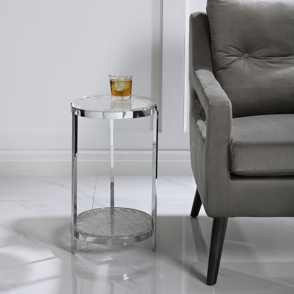Uttermost Clarence Textured Glass Accent Table