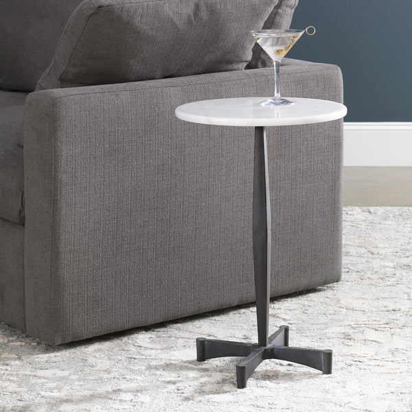 Uttermost Counteract White Accent Table