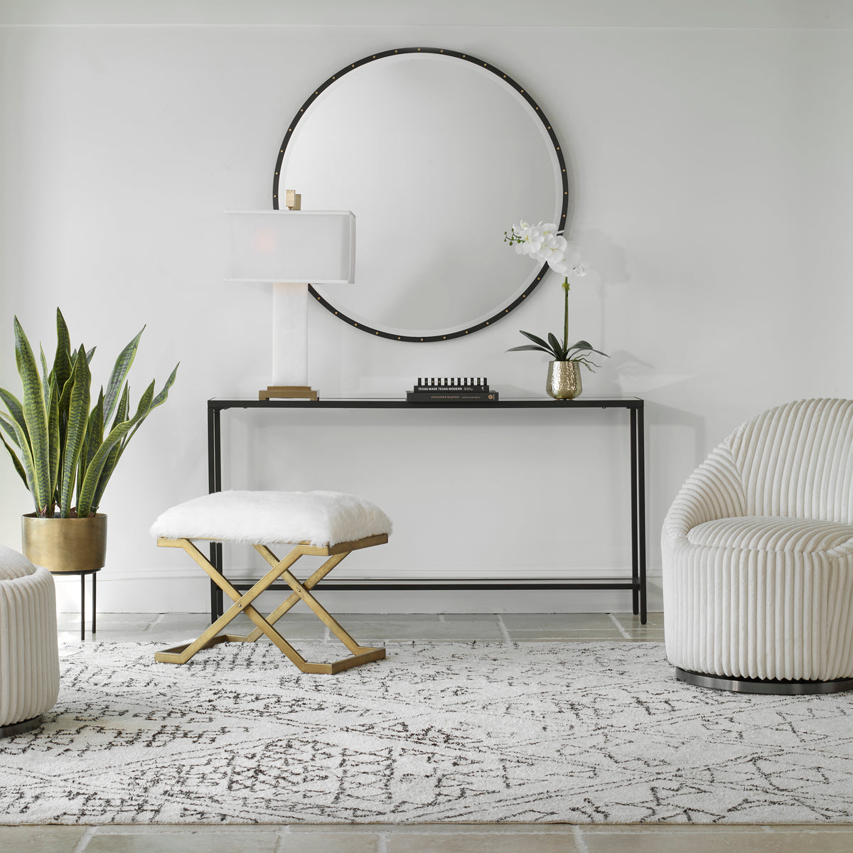 Uttermost Hayley Black Console Table