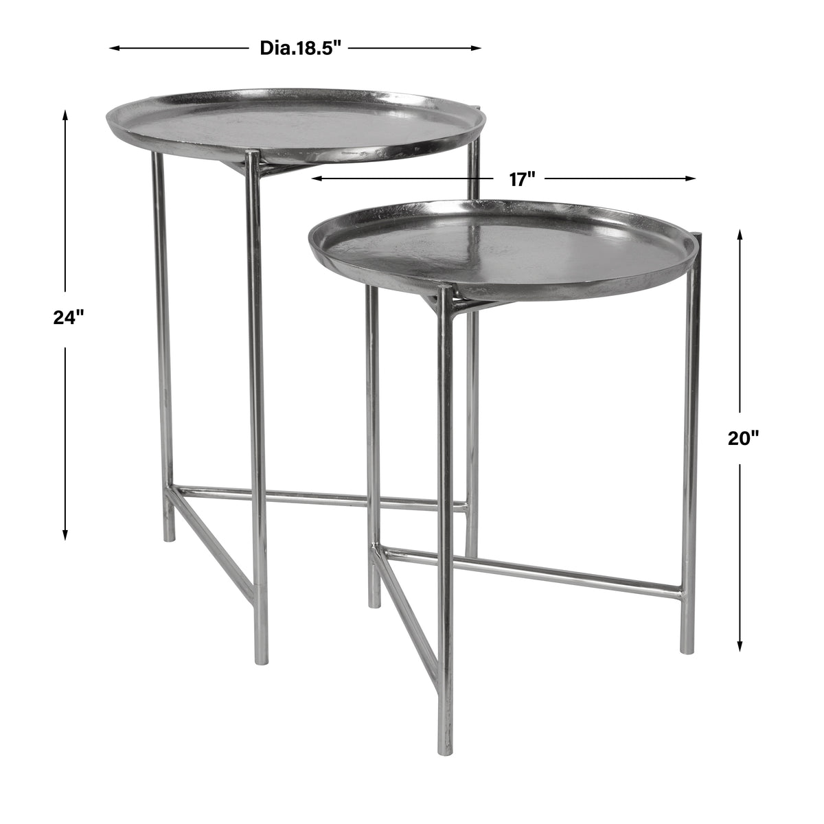Uttermost Burnett Nickel Nesting Tables, S/2