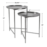 Uttermost Burnett Nickel Nesting Tables, S/2