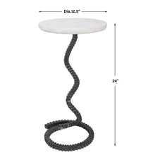 Uttermost Lasso White Drink Table