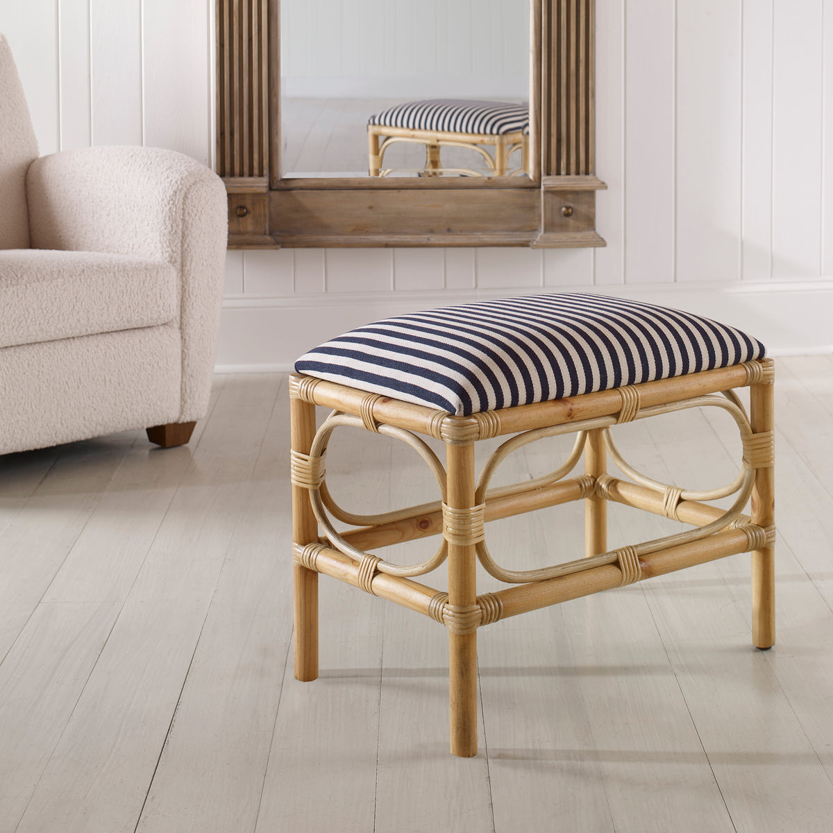 Uttermost Laguna Small Striped Bench