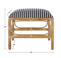 Uttermost Laguna Small Striped Bench