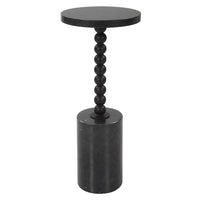  Bead Black Marble Drink Table