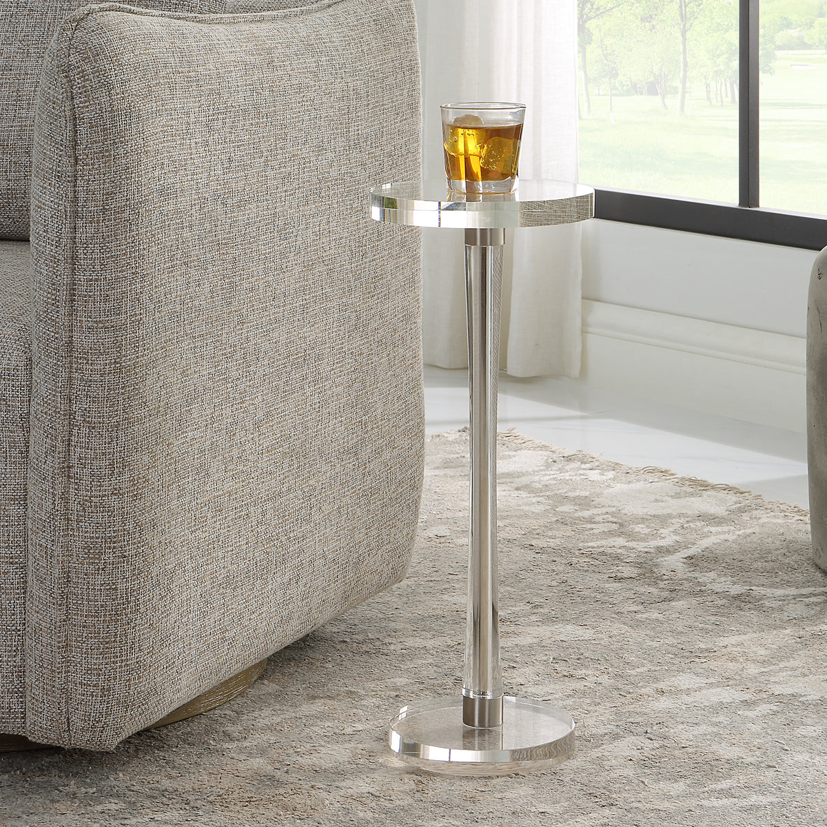 Uttermost Pria Crystal Drink Table