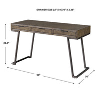 Uttermost Comrade Natural Wood Desk