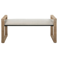 Uttermost Areca Coastal Rattan Bench