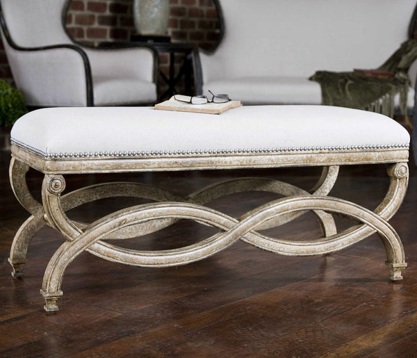 Uttermost Karline Natural Linen Bench