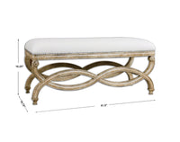 Uttermost Karline Natural Linen Bench