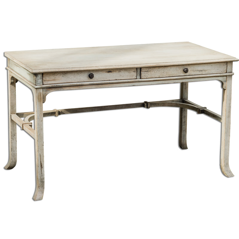 modern side table in a rich walnut color