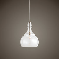 Uttermost Ilona 1 Light Seeded Glass Teardrop Pendant